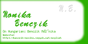 monika benczik business card